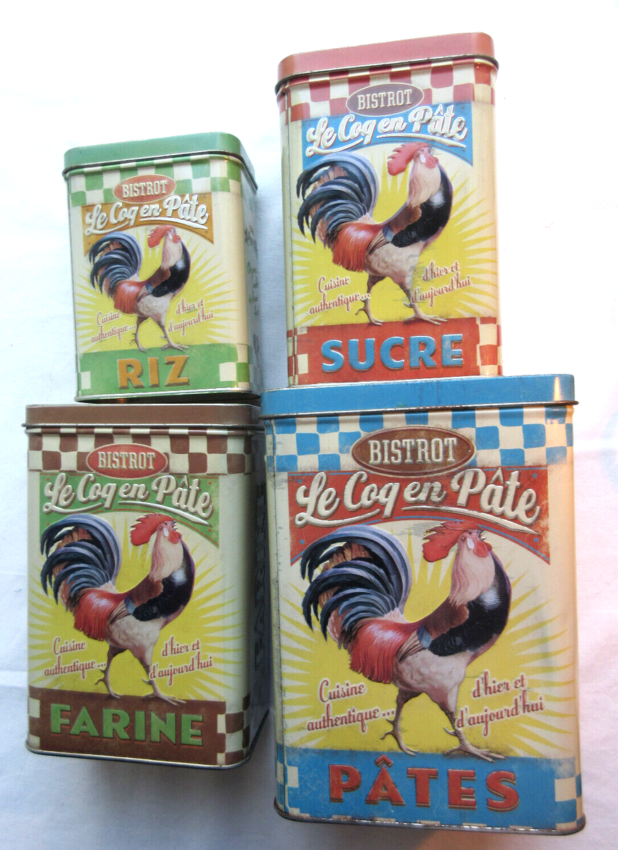 Lot de boites à épices en tôle