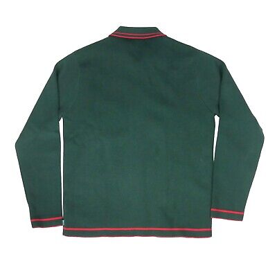 Supreme Merino Wool Zip Polo Sweater FW16 Green/Red Size M | eBay