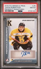 JASON ROBERTSON 2016-17 LEAF ITG HEROES & PROSPECTS PLATINUM AUTO PSA 8 POP 1