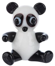Ganz World Miniature Mini Collectible Glass Figurine PANDA  1"