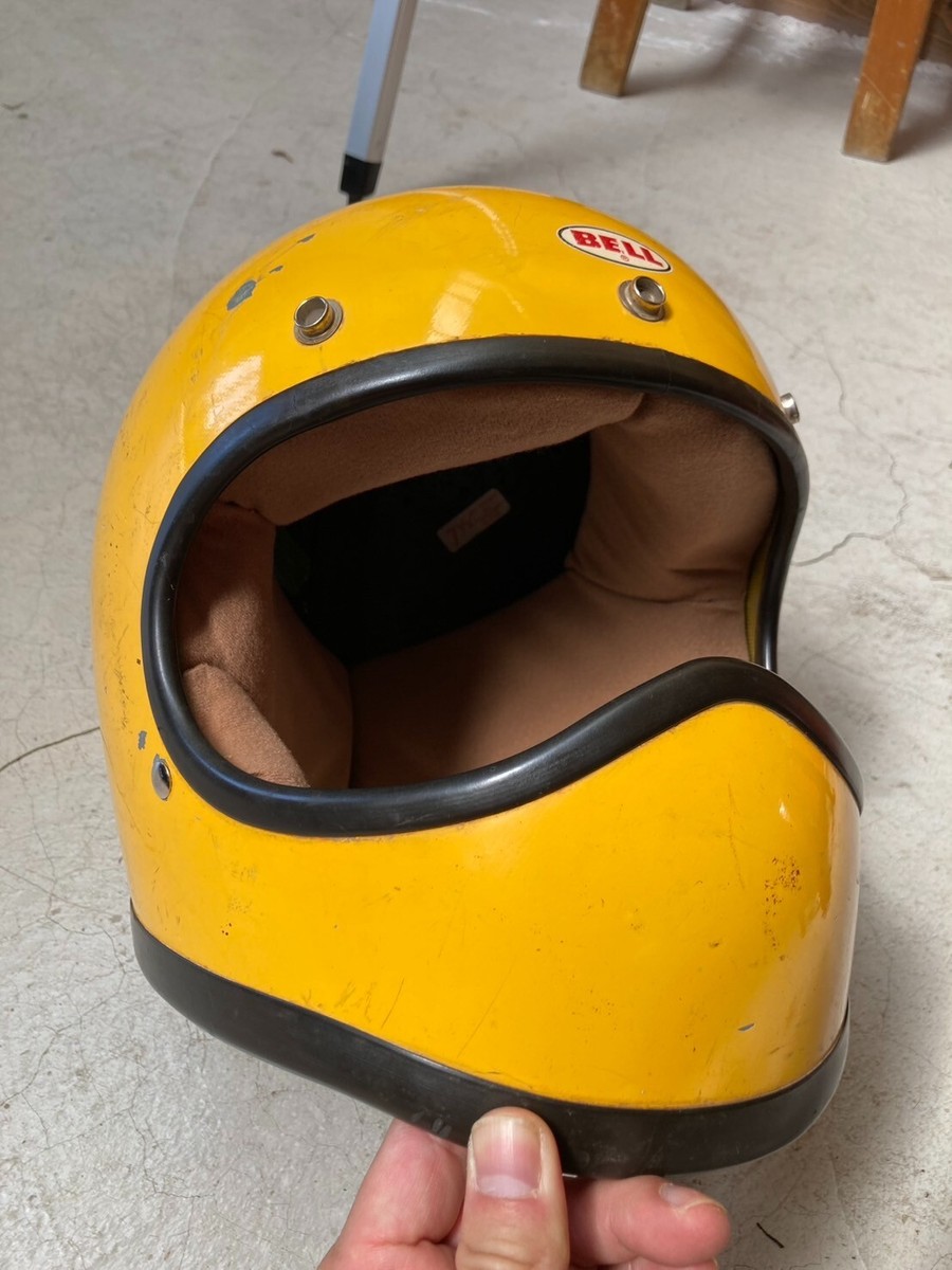 ベルモトスターヘルメット ビンテージ70's○BELL MOTO STAR バイザー付きフルフェイス