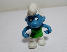 PEYO SCHLEICH VTG SMURFS 2'' 40206 SUPER SMURF GARDENER - NO CART - PVC FIGURE