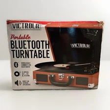 Victrola Portable Bluetooth Turntable Suitcase Record Player Tan # VSC-550BT CG