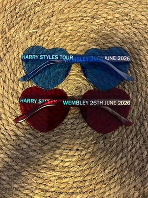 2 Pairs of Harry Styles Together Tour Heart Glasses in Red - Wembley 26th June