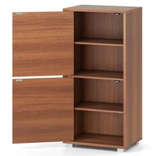 2-Door Storage Cabinet with Adjustable Shelves Kitchen Buffet Cabinet with 2