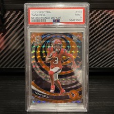 TANK DELL  Neon Orange /15 Die Cut Rookie RC Texans ** 2023 Panini Spectra