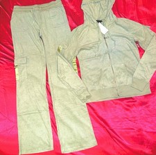 Y2K New XL BCBG Green Tracksuit Jacket  Track Pants 2-Piece Set MSRP 140