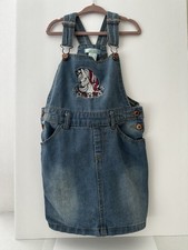 Emma And Elsa Kids Jean Unicorn Overalls Dress 6X Girls
