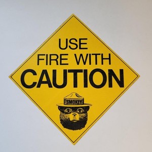 Smokey Bear - Use Fire With Caution Vinly sticker