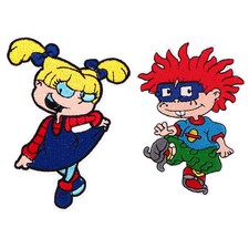 AD2857 Cartoon Girl and Boy Patch Cute Embroidered Patches For Kids Clothes Appl