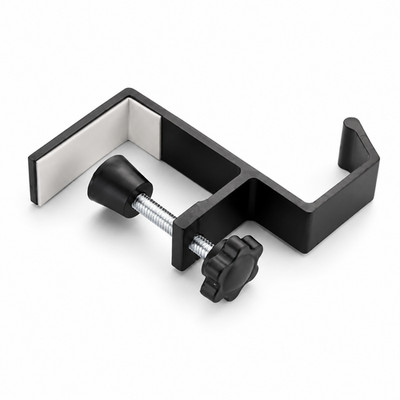 Unter Schreibtisch Kopfhörer Halter Klemme Haken Metall Headset Aufhänger ohne Bohren schwarz
