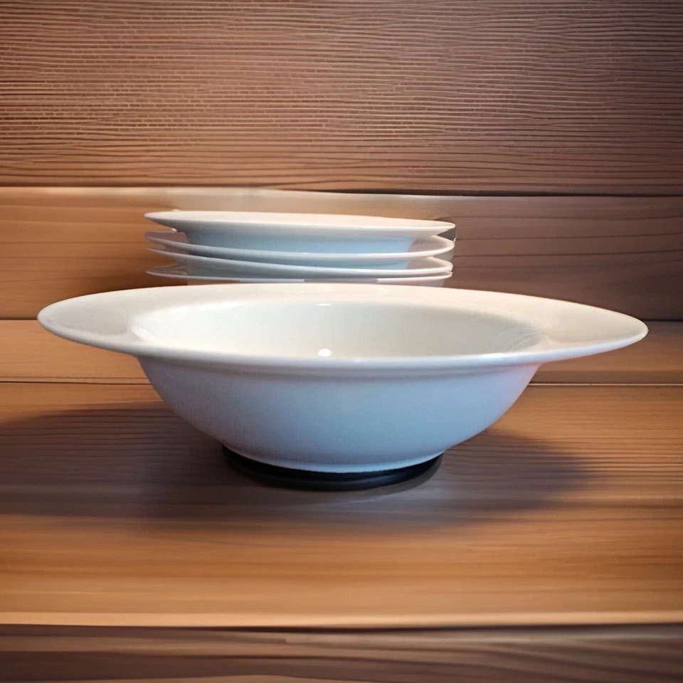 Pier 1 Imports White Porcelain Soup Pasta Bowl 8.5” New Essentials Classic Set-2 - Image 2 of 4