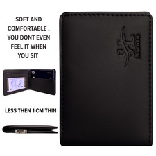 Slim Bifold Wallet for Men Rfid   Genuine Leather-Look Minimalist ID Card Holder