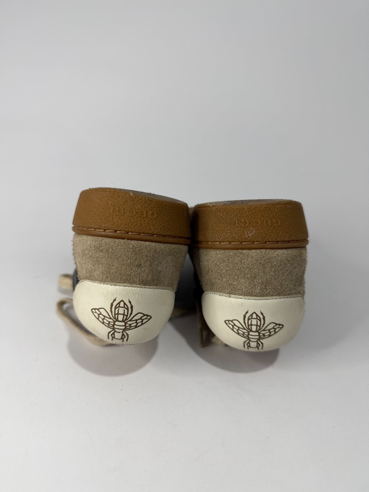 Gucci Multicolor Leather And Suede Ace Bee Web Low Top Sneakers Size 7 UK / 8 US thumbnail 6