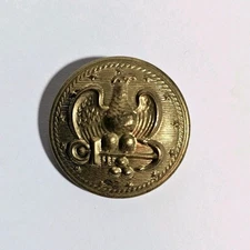 Vtg Brass Navy Uniform Button 1" Eagle & Anchor Left Facing