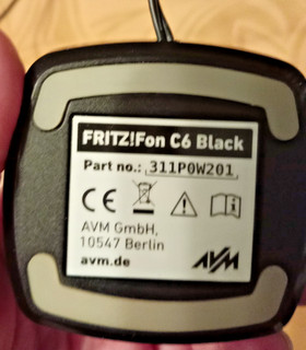 AVM FRITZ!Fon C6 schwarzes schnurloses DECT Komforttelefon LOOK