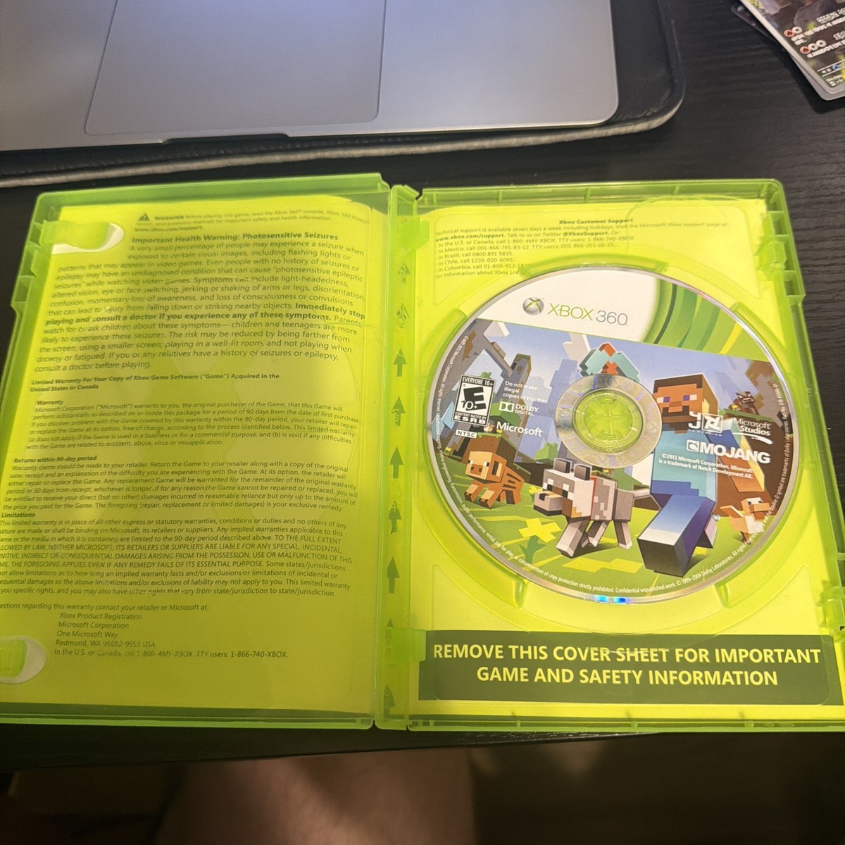 Minecraft (Microsoft Xbox 360, 2013) No Manual 885370606508| eBay