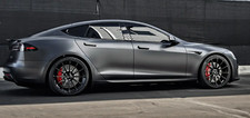 Up-03 21 Gloss Black Wheels New Falken Tires For Tesla S Plaid