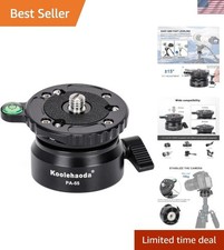 Precision Aluminum Tripod Leveling Base with 15 Tilt - For DSLR Camcorders