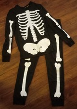 Skeleton Pajamas / longsleeved / child's Size 10 / Preowned excellent