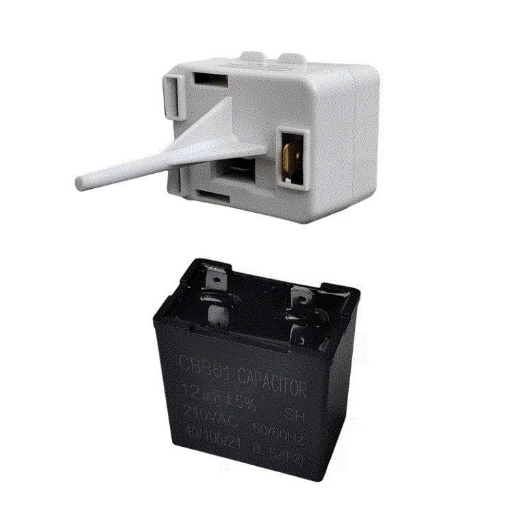 For GE Refrigerator Start Relay & Run Capacitor Kit ✧(Full