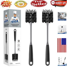 Flexible Scrub Bottle Brush Set for Water Bottles  Glassware - 12.9-Inch