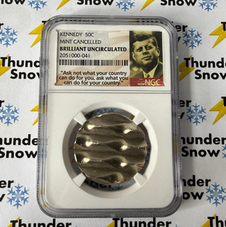 NGC JFK Kennedy 50C US Mint Cancelled Brilliant Uncirculated 1964 2014⚡️❄️