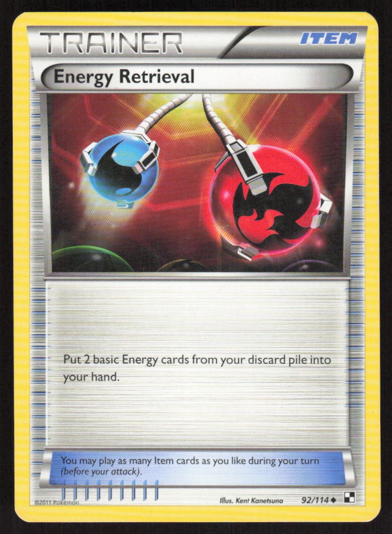 Pokemon Energy Retrieval Uncommon 80/101 Plasma Blast LP