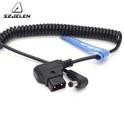 Male D-tap to DC 12V Barrel Power Cable Right Angle for Canon Blackmagic Atomos