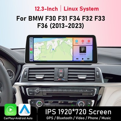 12.3'' CarPlay Autoradio Linux GPS Navi Für BMW 3/4er F30 F31 F34 F32 F33 F36 EVO