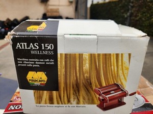 MARCATO Atlas 150 Pasta Machine, Made in Italy,  Hand Crank & Clamp