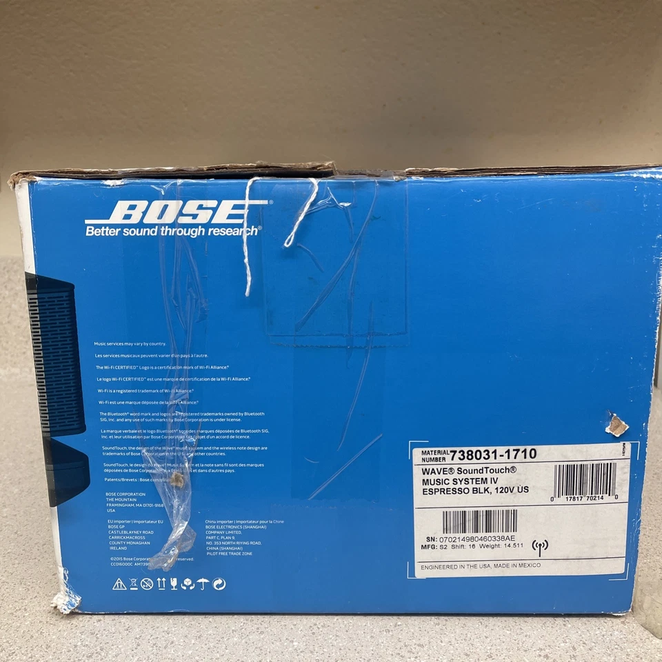 Bose Wave SoundTouch Music System IV CD Radio Wi-Fi Bluetooth Espresso Black NEW - Image 2 of 4