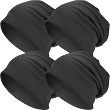 Lightweight Slouchy Beanie for Men Women, Oversize Thin Cotton Skull Cap Chemo C