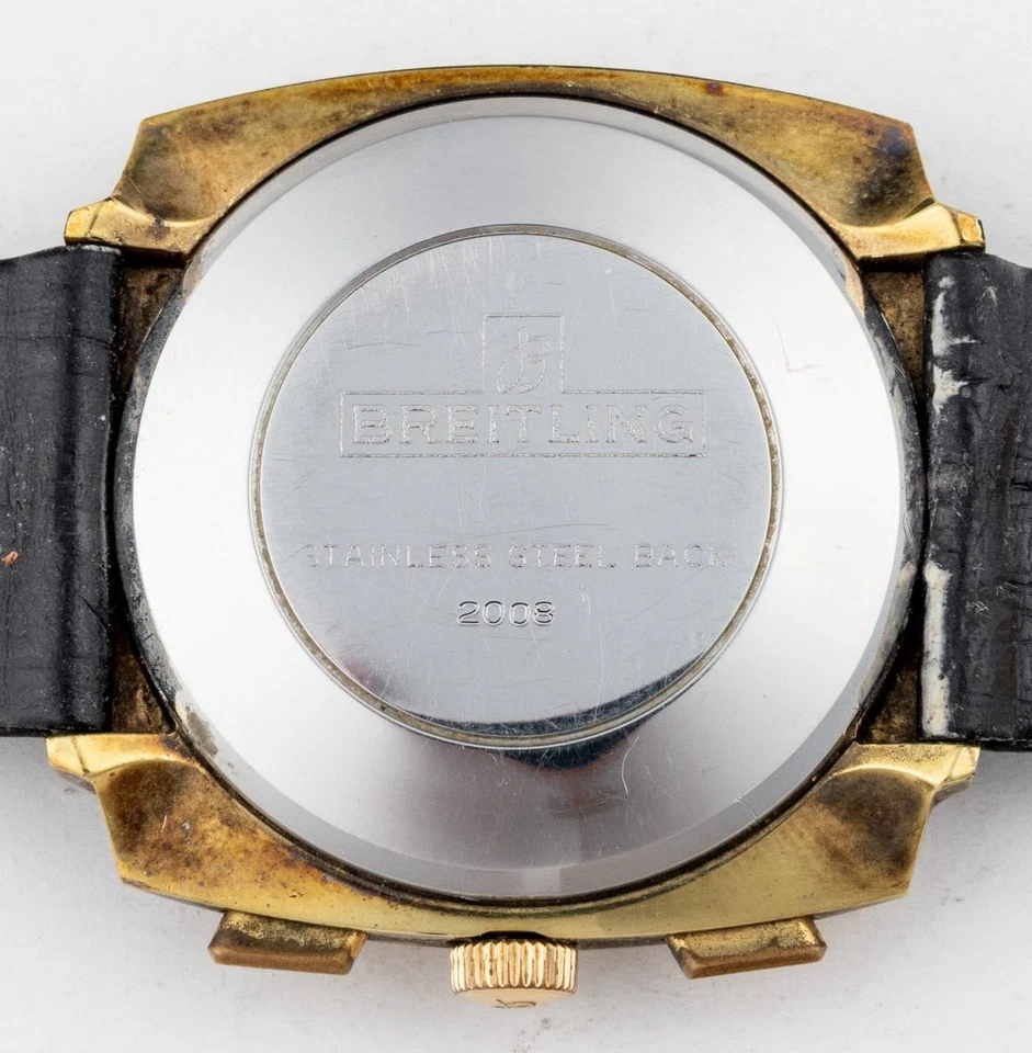 Breitling Top Time Cronógrafo - Vintage Cuerda Manual - Caja Cuadrada Chapada en Oro Foto 2 de 4