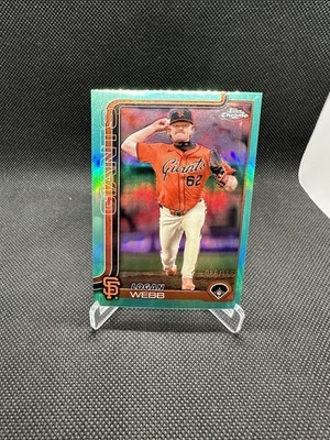 2025 Topps Chrome - Logan Webb #296 Aqua Refractor /199