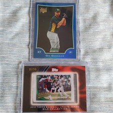 A's LOT Crisp Gonzalez RC Silk Refractor Bowman Chrome /99 Topps /50 Gio Coco