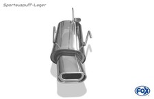 Fox Sportauspuff für Opel Astra F Caravan 3-Punkt 135x80 flachoval