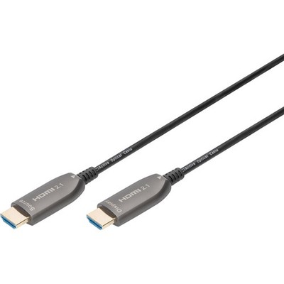 Digitus HDMI AOC Hybrid Glasfaserkabel, UHD 8K, Kabel, schwarz