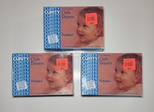 Vintage 80s - Curity - Prefolded Cloth Diapers 14.5X20.5 - Lot Of 3 Boxes -NEW 