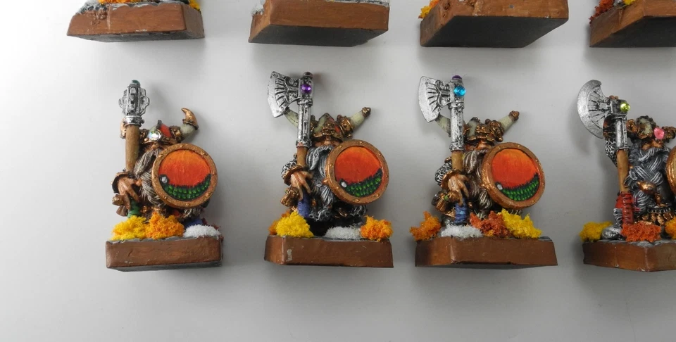 10 BARBE LUNGHE NANE (senza etichette) Metal Dwarfs Army Warhammer ben dipinto 1999 G4b - Immagine 4 di 4