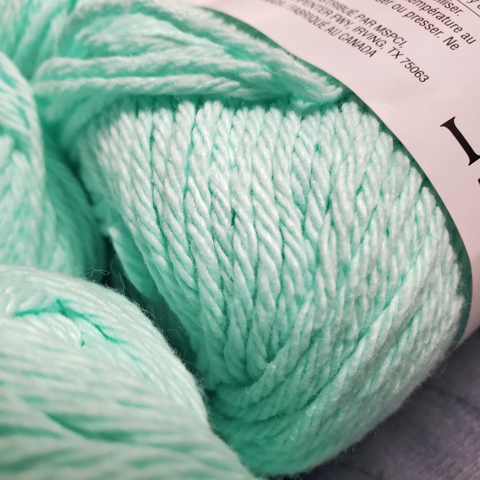 Loops & Threads Classic Cotton Yarn Seafoam Lot 5 Skeins 100% Cotton 120yd New image 2