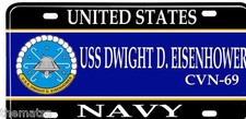 NAVY USS DWIGHT D. EISHENHOWER CVN-69 LICENSE PLATE MADE IN USA