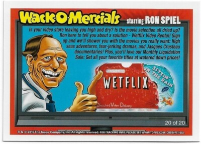 2010 TOPPS WACKY PACKAGES SERIES 7 WACK-O-MERCIALS WETFLIX CARD 20