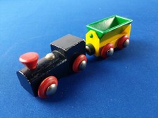TIPPING TRUCK TRAIN ENGINE and WAGON  33310 / Brio Wooden Railway 1990s