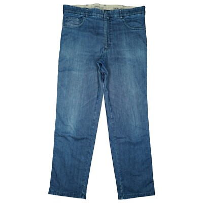 Roberto Lorini Mens Comfort Stretch Jeans Trousers Chino Regular 50 L W36 L32 Blue