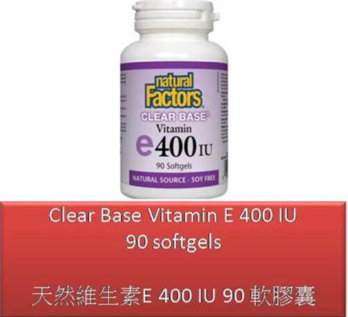 90 S Clear Base Vitamin E 400 IU nature source - Natural Factors - Picture 1 of 7