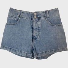 Vintage 90's Guess High-Waisted Jean Shorts Womens 30 Light Wash Button Fly USA