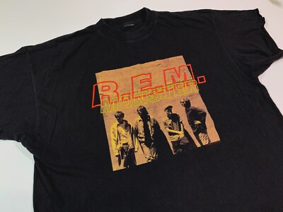 Vintage 1994 R.E.M. Monster T-shirt Alternative Rock Band Black