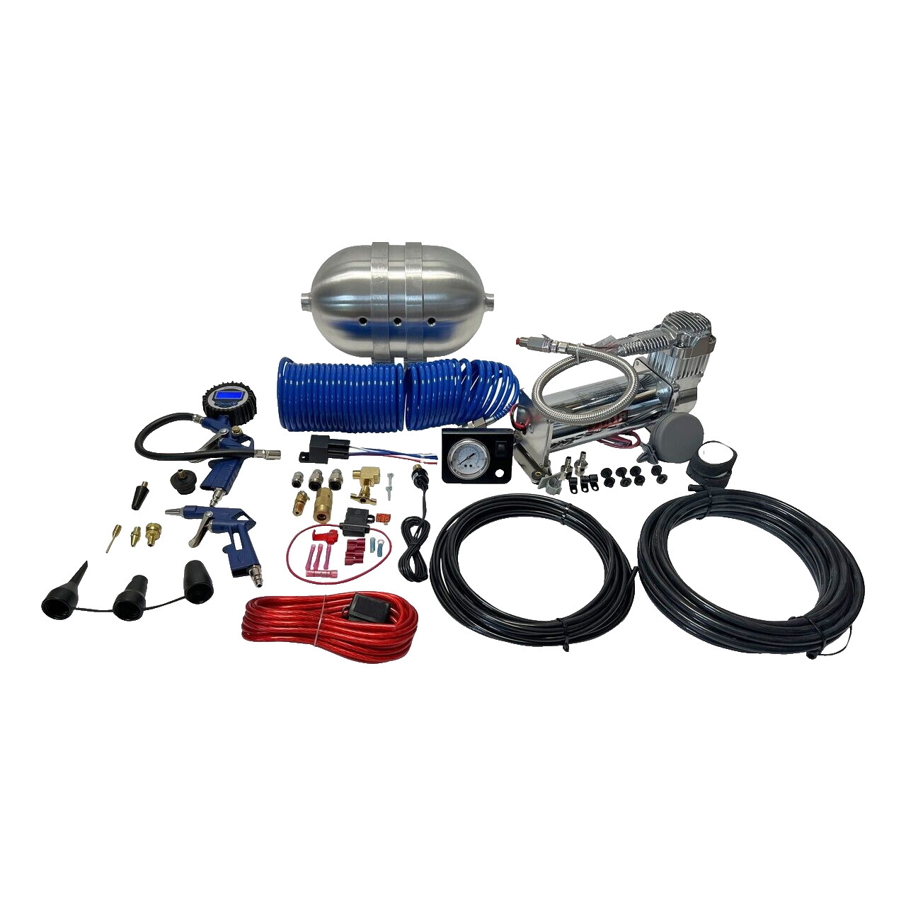 Onboard Air System 1.5 Gallon Aluminum Tank Digital Gauge VIAIR 444C Compressor