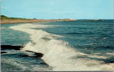 Mile Beach & Griffin Head From Todd's Point, Georgetown, Maine, Vintage Postcard